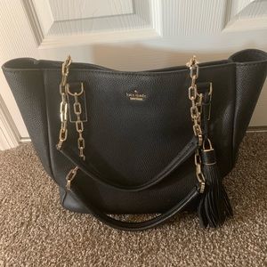 Kate Spade Medium Black Leather Tote